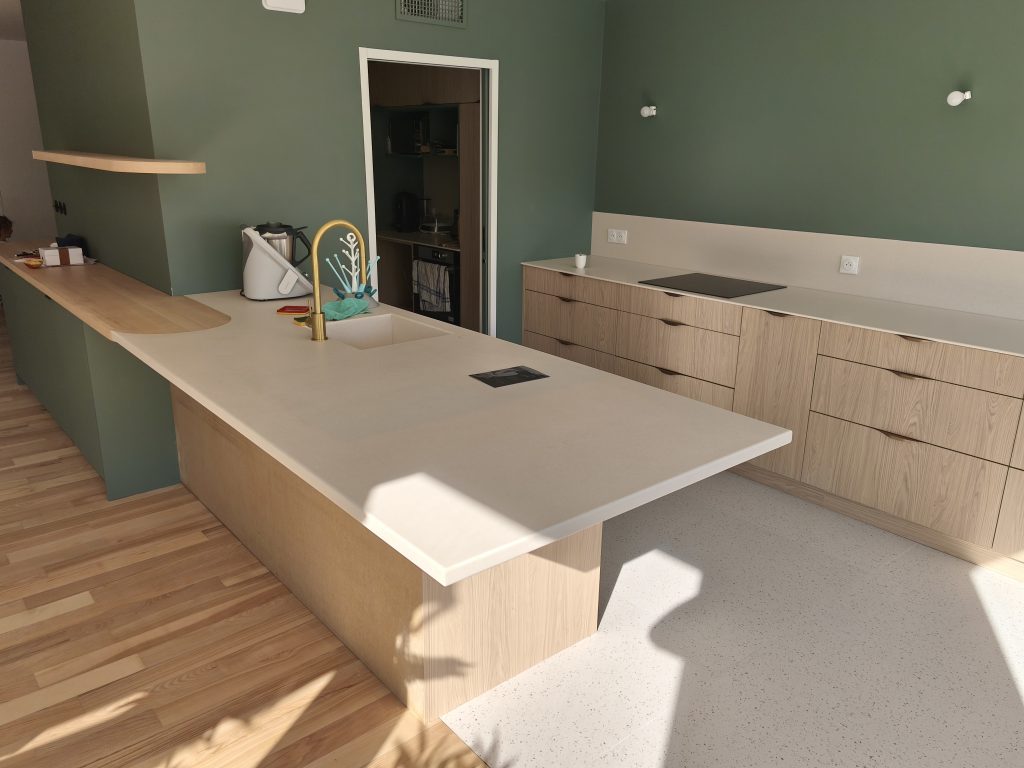 Atelier Godefroy - Cuisine sur mesure mélaminé et corian